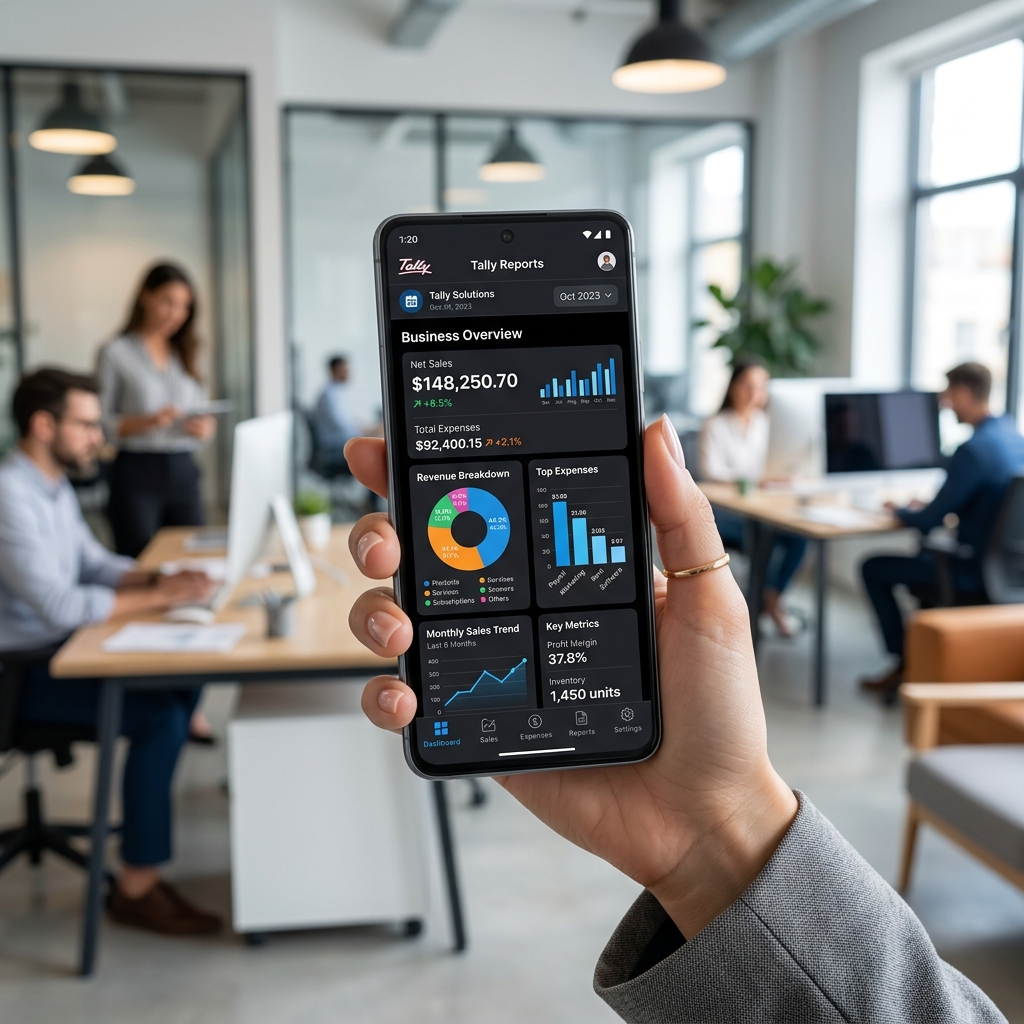 Tally on Mobile - Tally Prime Features by Yesha Software LLP